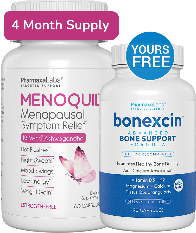 Buy 4 Bottles of Menoquil + <br> 1 Bonexcin Free